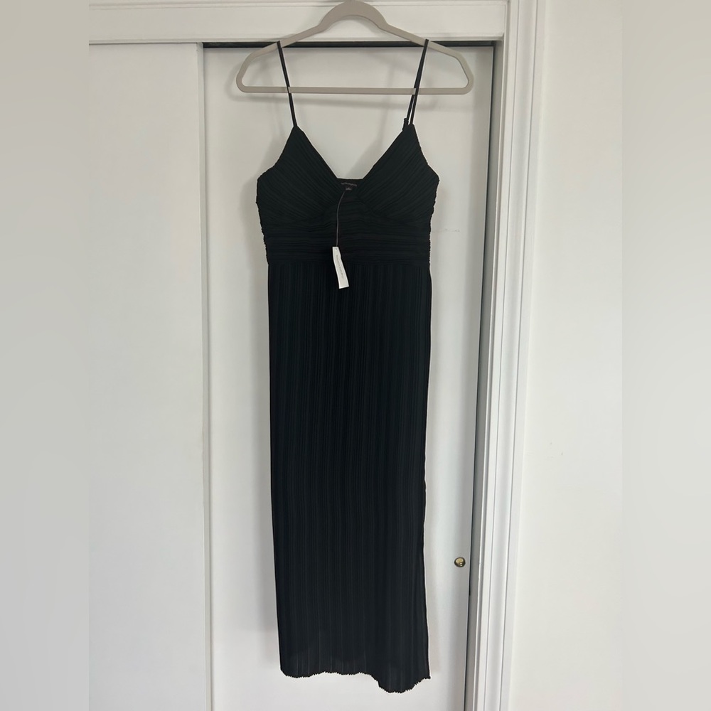 Banana Republic Classic Black Pleated Cocktail Dress